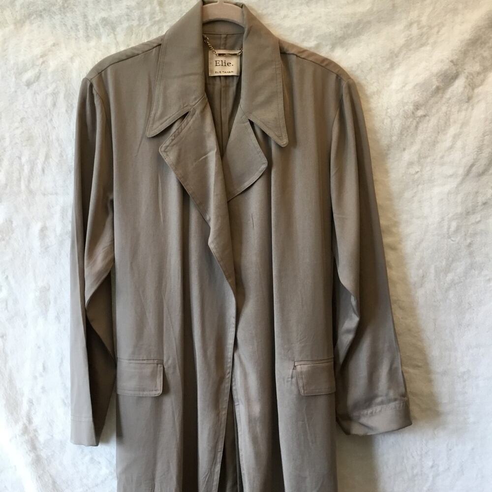 Elie Tahari Beige Lightweight Trench Coat